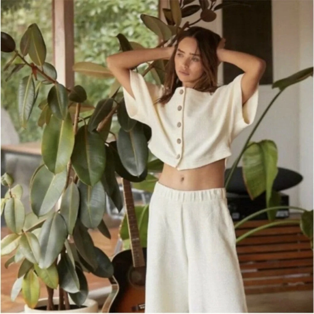NWT Set  Free People x Revolve Changing Tides crop top and pants 2 piece set